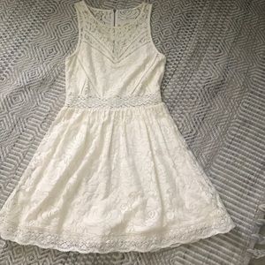 Cream and lace dress